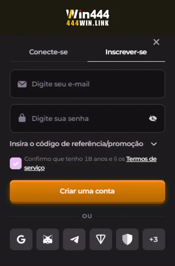 registro e conecte-se